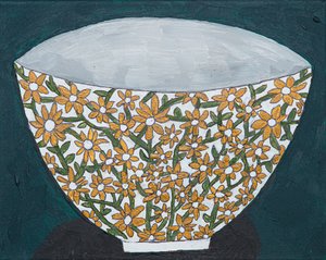 Vibrant Floral Bowl by Dale Hefer & Family