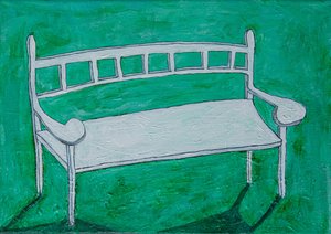 White Garden Bench by Dale Hefer & Family