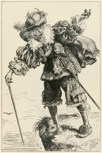Atheist laughing at Christian and Hopeful (from The Pilgrims Progress by John Bunyan, illustration by Thomas Dalziel) by Dalziel Brothers