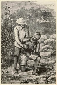 Christian and Faithful join company (from The Pilgrims Progress by John Bunyan, illustration by Thomas Dalziel)