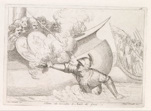 Hector Sets the Greek Ships on Fire by Damiano Pernati