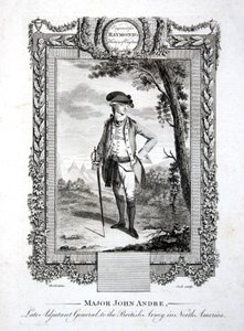 Major John Andre, late Adjutant General of the British army in North America, engraved by Thomas Cook by Daniel (after) Dodd