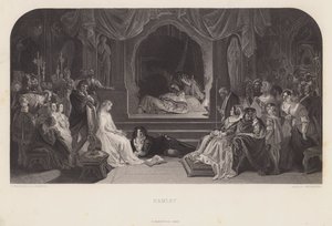The Play Scene in Hamlet (engraving) by Daniel (after) Maclise