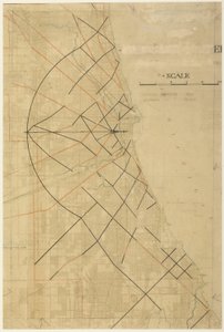 Plate 91 from The Plan of Chicago, Chicago, Proposed Diagonal Arteries, 1909
