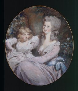 Margaret “Peggy” Arnold and Daughter Sophia, c.1787 by Daniel Gardner