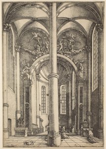 Interior of the Church of Saint Katherine with Parable of the Pharisee and the Publican by Daniel Hopfer