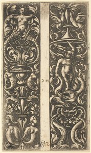 Ornament with Sirens and Ornament with Genius by Daniel Hopfer
