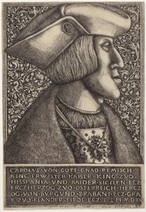 Portrait of Emperor Charles V, from “Opera Hopferiana [...]” by Daniel Hopfer