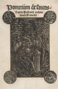 The Franciscan, Pelbart of Temesvar, Studying in a Garden by Daniel Hopfer.