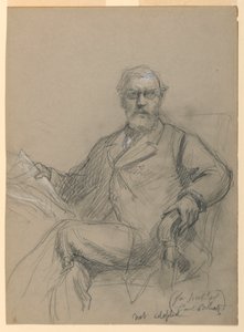 Drawing, Carl Schurz Seated Reading, 1899
