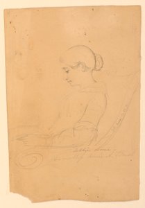 Portrait Study of Annie A. Brush, Seated in Profile