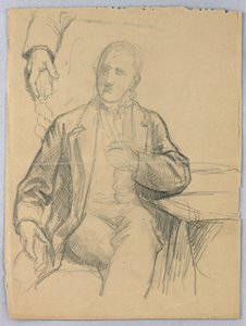Sketch of Man Seated in Armchair