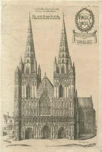 Lichfield Cathedral - West Front by Daniel King