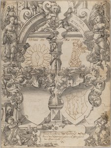Design for a Marriage Window with the Seasons Spring and Summer