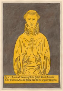 Brass Plate for Richard de Thorp, from Stanwell Church by Daniel Lysons