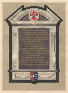 Memorial of George, Earl of Berkeley from Cranford Church