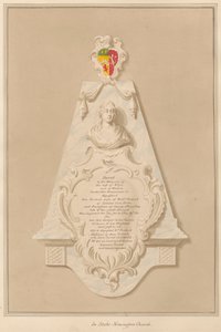 Memorial to William and Ann Frohock from Stoke Newington Church by Daniel Lysons