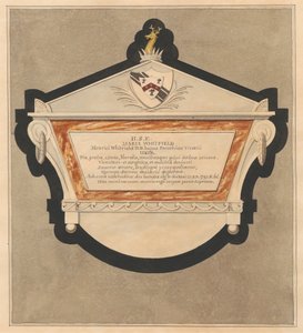 Memorial to Maria Whitfield from Bedfont Church by Daniel Lysons