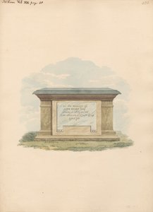 Tomb of John Evans from Feltham Church by Daniel Lysons