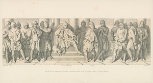 Harold and his Companions brought as Prisoners before Guy of Ponthieu and his Norman Knights