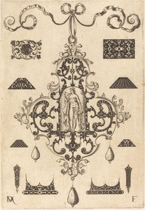 Large Pendant, Faith Standing at Centre by Daniel Mignot