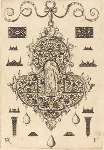 Large Pendant, Prudence Standing at Centre by Daniel Mignot