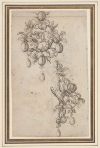 Two Designs for Brooches with Pearl Drops (recto); Design for a Brooch (verso)