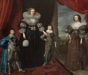 Christian Bruce, Countess of Devonshire, and Her Children, c.1629