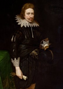 Detail of portrait of William Cavendish, 1624 by Daniel Mytens