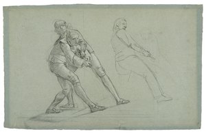 Study for The Siege of Gibraltar (Study of Figures Pulling on a Rope), 1785-1786 by Daniel Mytens