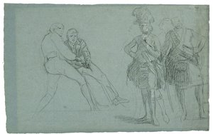 Study for The Siege of Gibraltar (Study of Lieutenant Colonel Lindsay and Figures Pulling on a Rope), c. 1786-1787 by Daniel Mytens