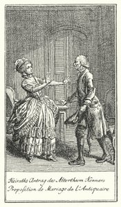 Marriage Proposal of the Antiquary by Daniel Nikolaus (after) Chodowiecki