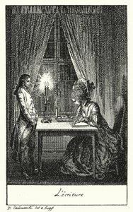 Writing (engraving) by Daniel Nikolaus (after) Chodowiecki