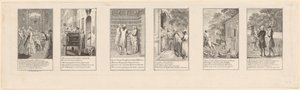 6 of 12 Sheets of Moral and Satirical Content, Part 1 by Daniel Nikolaus Chodowiecki