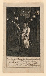 A Night Watchman, Illustration for 