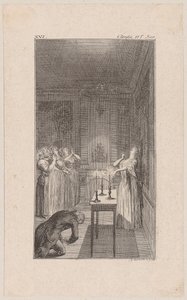 Clarisse Threatens Lovelace to Stab Herself by Daniel Nikolaus Chodowiecki