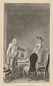 Clarisse Escapes Her Disgusting Suitor Solmes by Daniel Nikolaus Chodowiecki