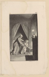 Clarisse Pleads for the Preservation of Her Virtue and Honor by Daniel Nikolaus Chodowiecki
