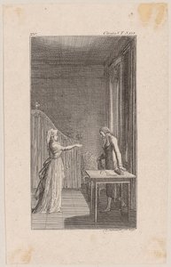Clarisse Makes Serious Accusations Against Lovelace and Rejects Compensation Through Marriage by Daniel Nikolaus Chodowiecki