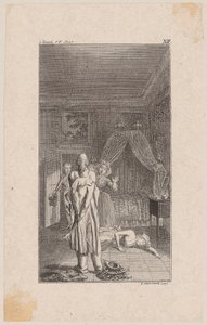 Clarisse is Tracked and Surprised by the Disguised Lovelace After Her Escape from the Brothel by Daniel Nikolaus Chodowiecki