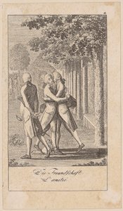Friendship, plate 2 from the series “Sincerity and Hypocrisy” by Daniel Nikolaus Chodowiecki