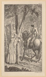 Mr. von E. Encounters Minchen in the Forest by Daniel Nikolaus Chodowiecki