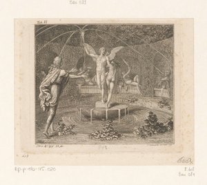 Idris Reaches Out to a Naked Woman by the Fountain of Love by Daniel Nikolaus Chodowiecki