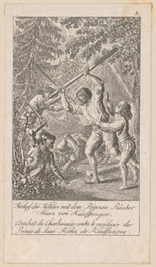 The Charcoal Burner’s Fight with the Prince Robber, Plate 5 from the series “Older, Middle and More Recent History” by Daniel Nikolaus Chodowiecki