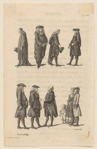 Attire of Berlin preachers by Daniel Nikolaus Chodowiecki