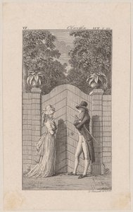 Lovelace Persuades Clarisse to Her Abduction by Daniel Nikolaus Chodowiecki