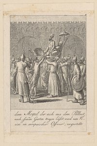 Mogul Being Carried from the Palace to the Garden, Plate 5 of the Series 