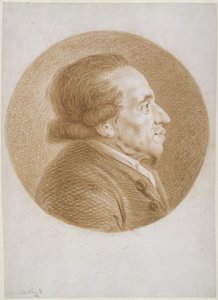Moses Mendelssohn to the Right in the Round by Daniel Nikolaus Chodowiecki