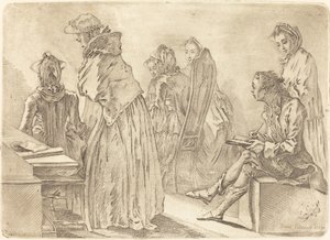 Party with Six Ladies and the Artist by Daniel Nikolaus Chodowiecki