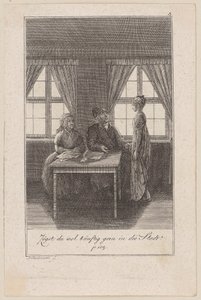 Pastor Asks His Daughter if She Wants to Move to the City, Plate 3 of the Series "The Call to the City" by Daniel Nikolaus Chodowiecki